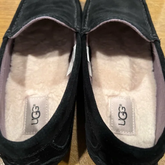 UGG Men's Adler Black Suede Slip-Ons - Picture 9 of 13
